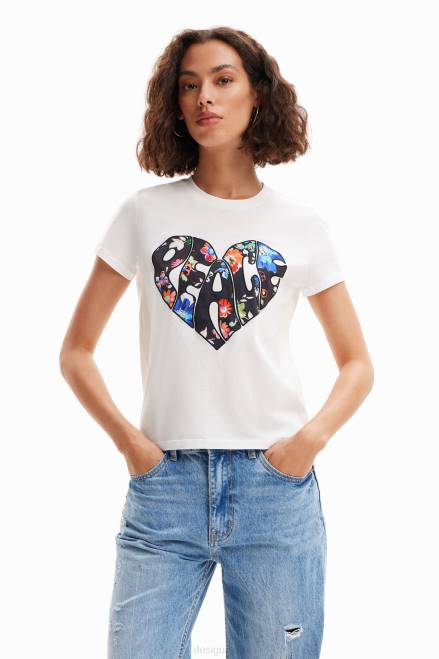 Peace heart T-shirt Desigual Women 2ZPR925 Clothing