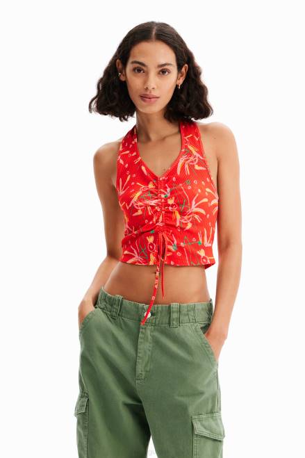 Short gathered top Desigual Women 2ZPR388 Clothing