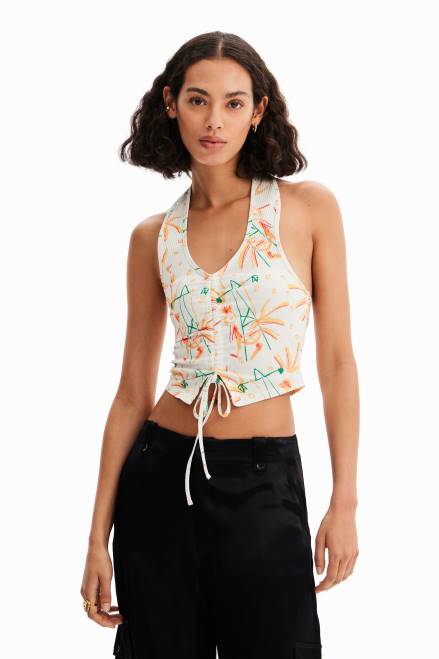 Short gathered top Desigual Women 2ZPR663 Clothing