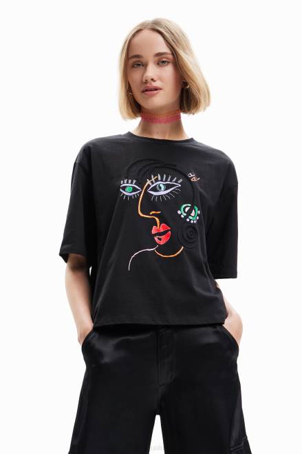 Short-sleeve face T-shirt Desigual Women 2ZPR950 Clothing