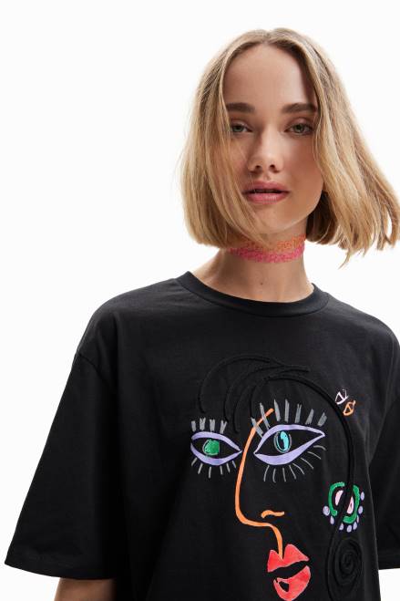 Short-sleeve face T-shirt Desigual Women 2ZPR950 Clothing