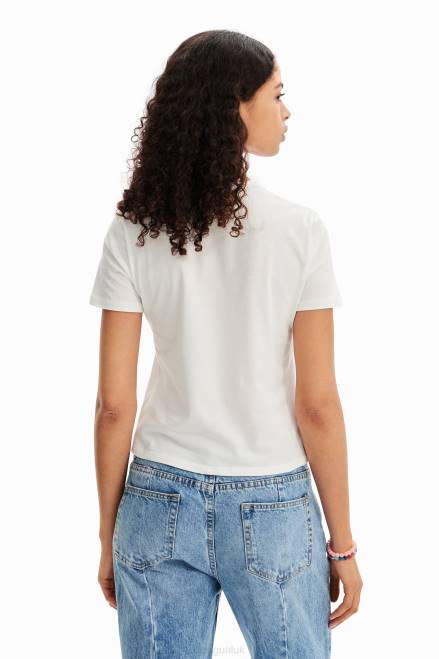 Short-sleeve flower T-shirt Desigual Women 2ZPR1168 Clothing