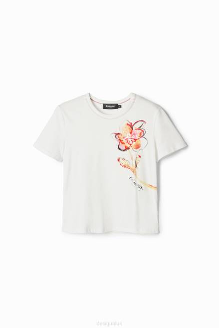 Short-sleeve flower T-shirt Desigual Women 2ZPR1168 Clothing