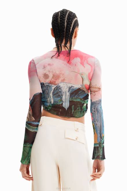 Short slim fantasy T-shirt Desigual Women 2ZPR528 Clothing