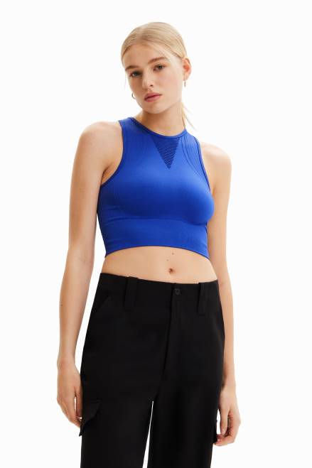 Short stretch sport top Desigual Women 2ZPR673 Clothing