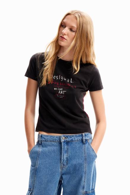 Slim message T-shirt Desigual Women 2ZPR227 Clothing