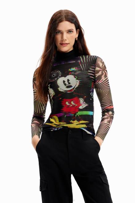 Tulle Mickey Mouse T-shirt Desigual Women 2ZPR72 Clothing