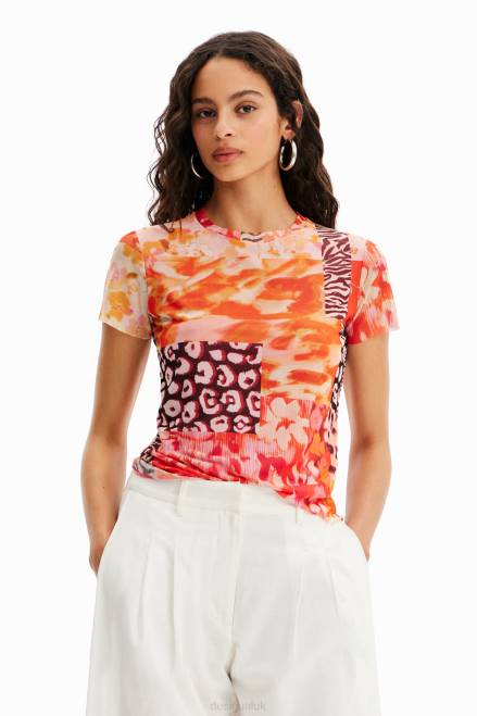 Tulle patch T-shirt Desigual Women 2ZPR375 Clothing