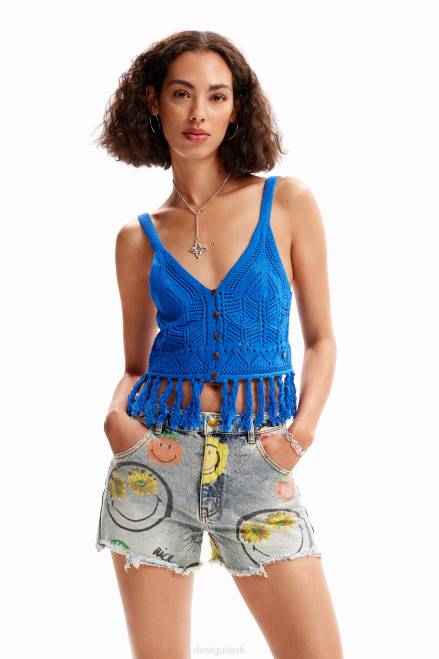 Crochet crop top Desigual Women 2ZPR633 Clothing