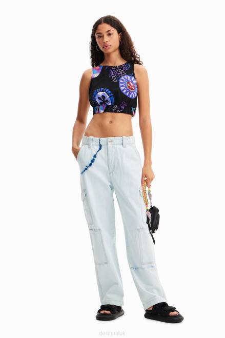 M. Christian Lacroix short top with straps Desigual Women 2ZPR737 Clothing