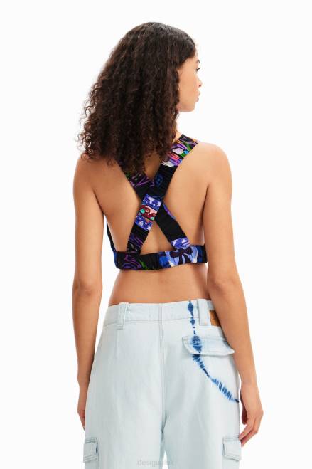 M. Christian Lacroix short top with straps Desigual Women 2ZPR737 Clothing