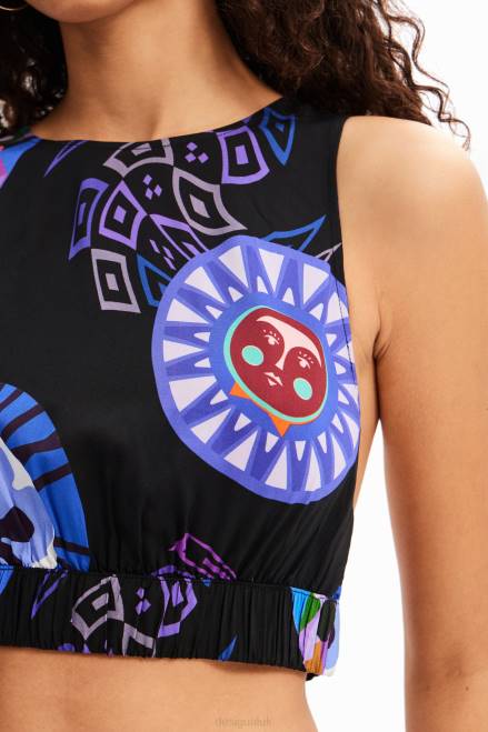 M. Christian Lacroix short top with straps Desigual Women 2ZPR737 Clothing