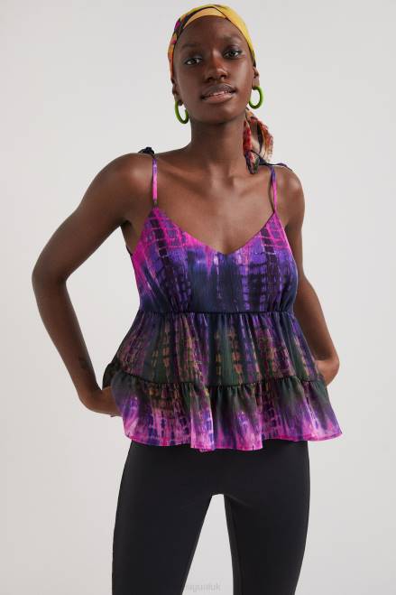 Tie-dye strap top Desigual Women 2ZPR1116 Clothing