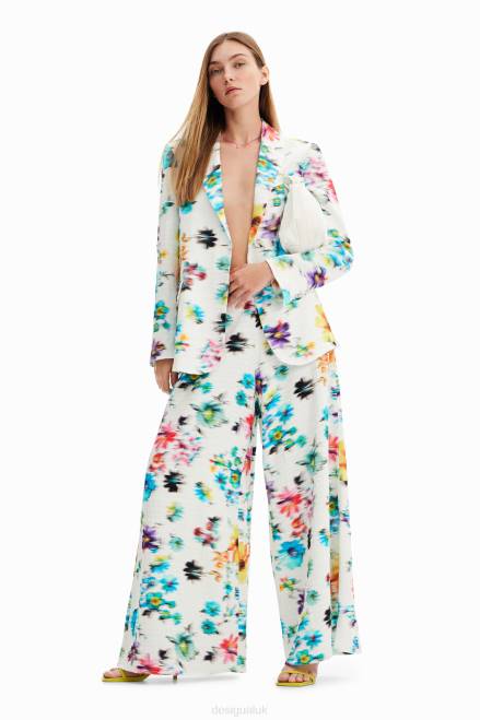Blurry flowers maxi trousers Desigual Women 2ZPR926 Clothing