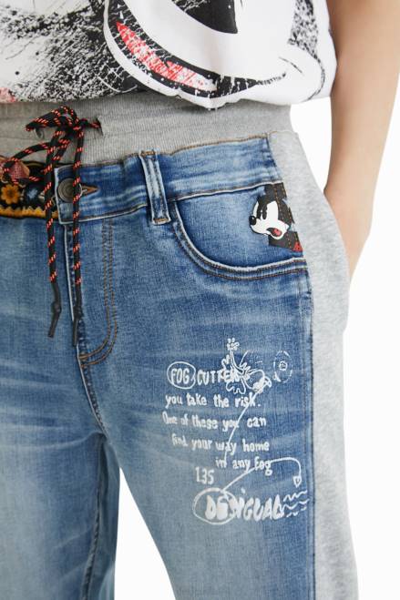 Disney\'s Mickey Mouse jogger jeans Desigual Women 2ZPR3 Clothing