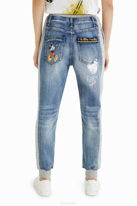 Disney\'s Mickey Mouse jogger jeans Desigual Women 2ZPR3 Clothing