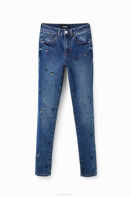 Disney\'s Mickey Mouse slim push-up jeans Desigual Women 2ZPR623 Clothing