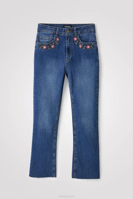 Flared cropped jeans Desigual Women 2ZPR1036 Clothing