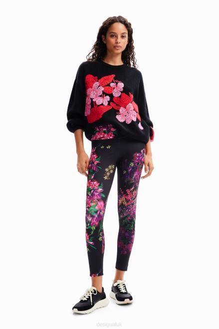 Floral sport leggings Desigual Women 2ZPR97 Clothing