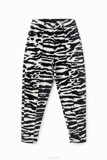 High-waisted long trousers Desigual Women 2ZPR1034 Clothing