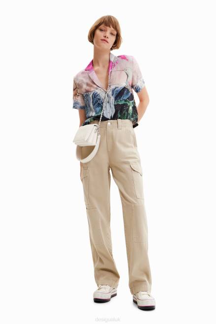 Long cargo trousers Desigual Women 2ZPR228 Clothing