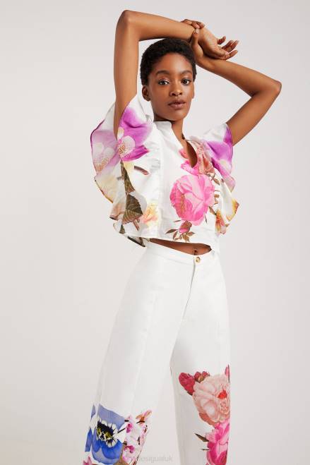 M. Christian Lacroix floral baggy trousers Desigual Women 2ZPR667 Clothing