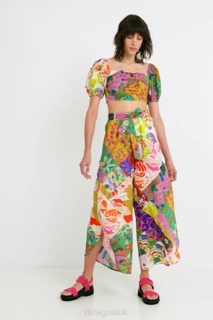 M. Christian Lacroix trousers with slits Desigual Women 2ZPR1069 Clothing