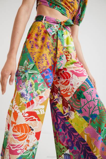 M. Christian Lacroix trousers with slits Desigual Women 2ZPR1069 Clothing