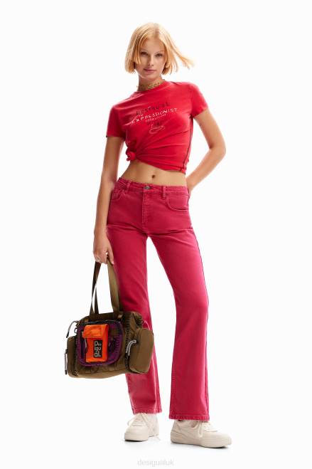 Plain flare jeans Desigual Women 2ZPR69 Clothing