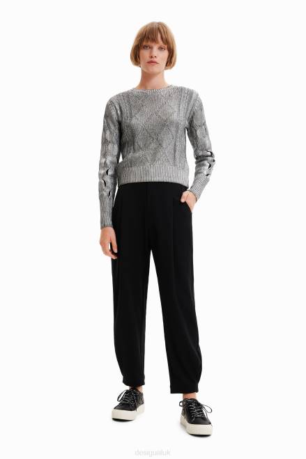 Pleated trousers Desigual Women 2ZPR981 Clothing