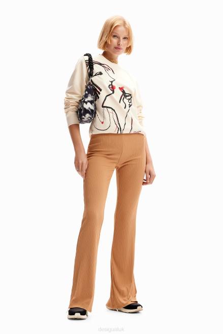 Stretch flare trousers Desigual Women 2ZPR18 Clothing