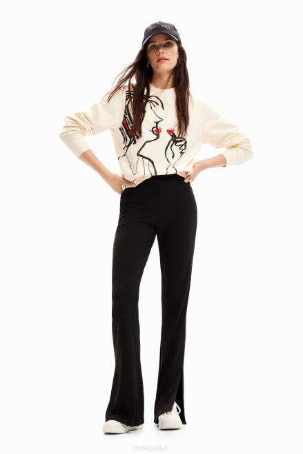 Stretch flare trousers Desigual Women 2ZPR225 Clothing