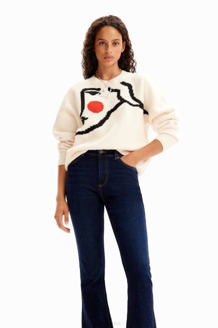 Studded flare jeans Desigual Women 2ZPR136 Clothing