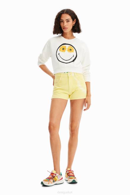 Tie-dye denim shorts Desigual Women 2ZPR796 Clothing