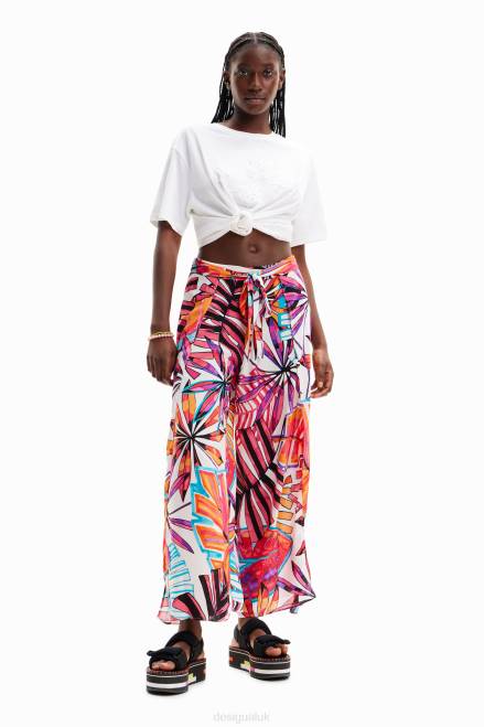 Tropical slit trousers Desigual Women 2ZPR519 Clothing
