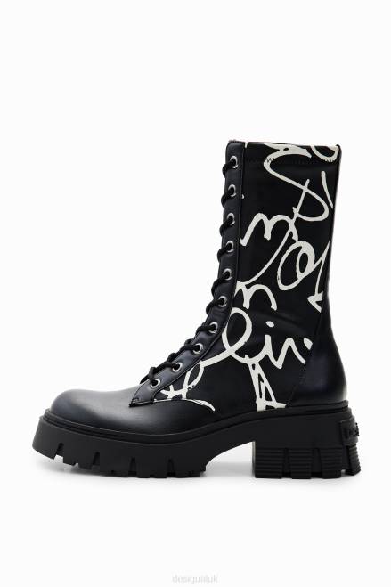 High track-sole message boots Desigual Women 2ZPR1484 Footwear