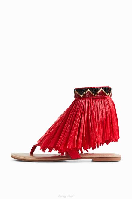 Stella Jean fringed flat sandal Desigual Women 2ZPR1471 Footwear