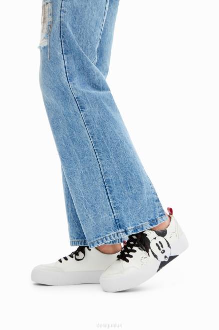 Disney\'s Mickey Mouse craquelure sneakers Desigual Women 2ZPR1023 Footwear
