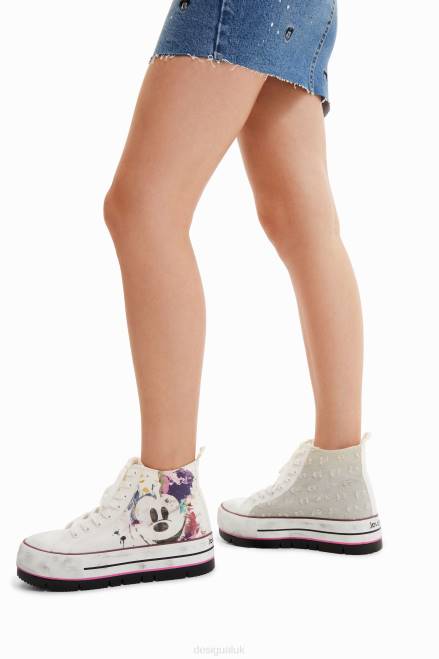 Disney\'s Mickey Mouse high-top platform sneakers Desigual Women 2ZPR1511 Footwear