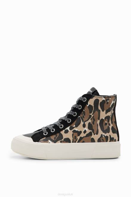 High-top animal print sneakers Desigual Women 2ZPR1493 Footwear
