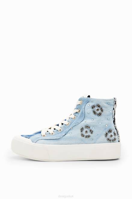 High-top denim sneakers Desigual Women 2ZPR1469 Footwear