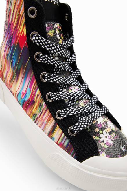 High-top glitch patchwork sneakers Desigual Women 2ZPR1494 Footwear