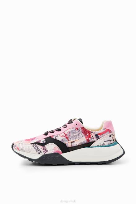 Newspaper running sneakers Desigual Women 2ZPR1492 Footwear