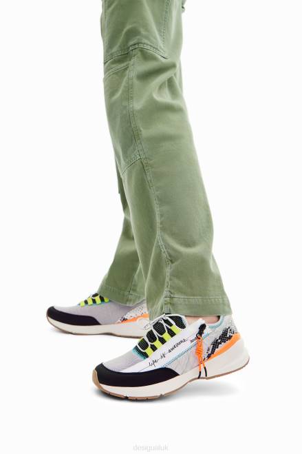 Patchwork zip-up running sneakers Desigual Women 2ZPR1466 Footwear