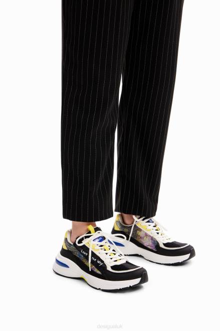 Patchwork zip-up running sneakers Desigual Women 2ZPR1490 Footwear