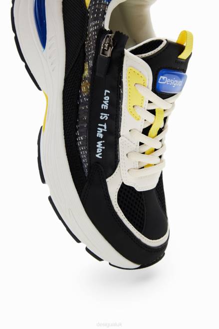Patchwork zip-up running sneakers Desigual Women 2ZPR1490 Footwear