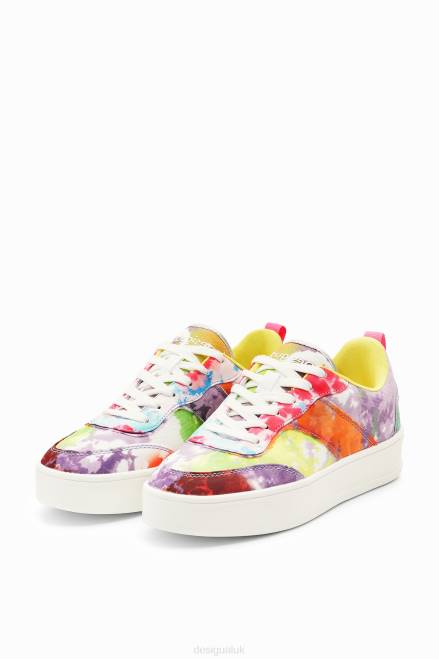 Watercolour patchwork platform sneakers Desigual Women 2ZPR1503 Footwear